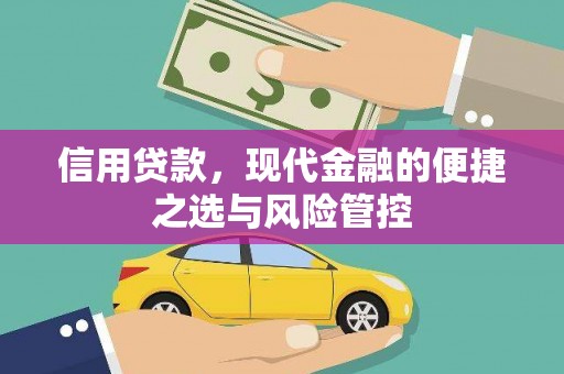 闵行信用贷款，现代金融的便捷之选与风险管控