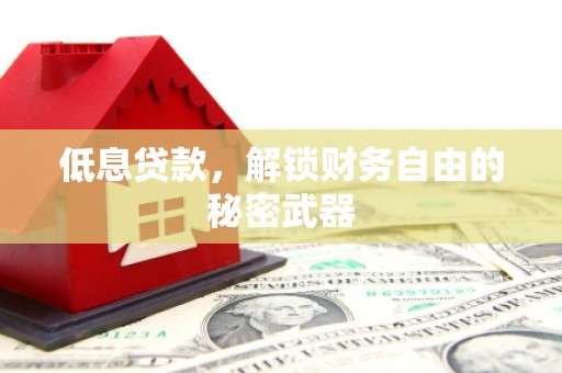 闵行低息贷款，解锁财务自由的秘密武器