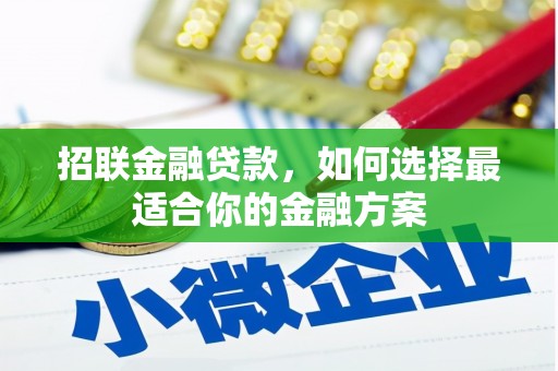 闵行招联金融贷款，如何选择最适合你的金融方案