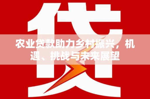 闵行农业贷款助力乡村振兴，机遇、挑战与未来展望