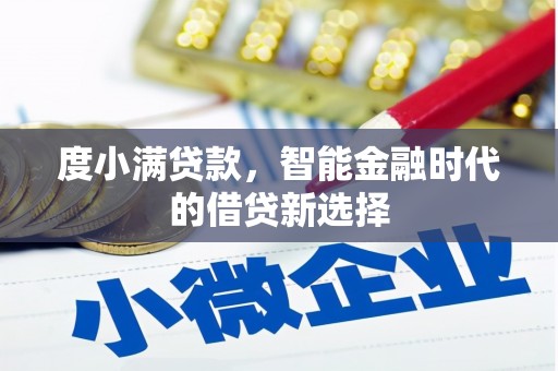 闵行度小满贷款，智能金融时代的借贷新选择