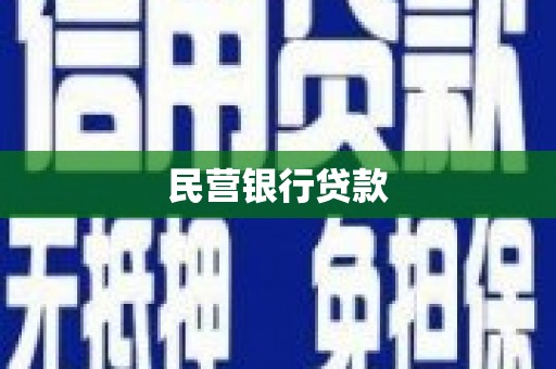 闵行民营银行贷款