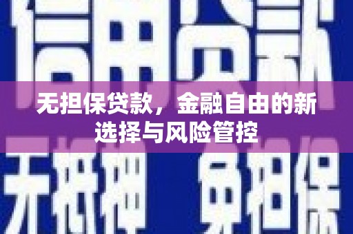 闵行无担保贷款，金融自由的新选择与风险管控