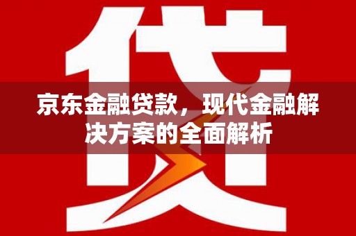 闵行京东金融贷款，现代金融解决方案的全面解析