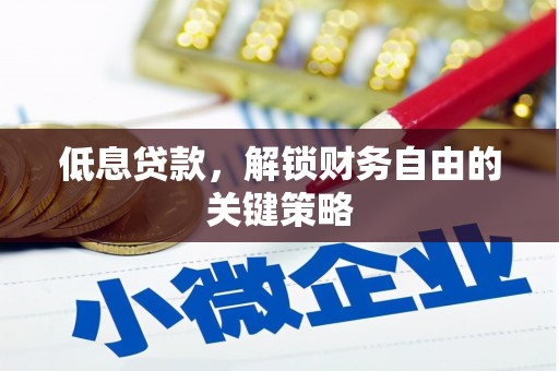 闵行低息贷款，解锁财务自由的关键策略