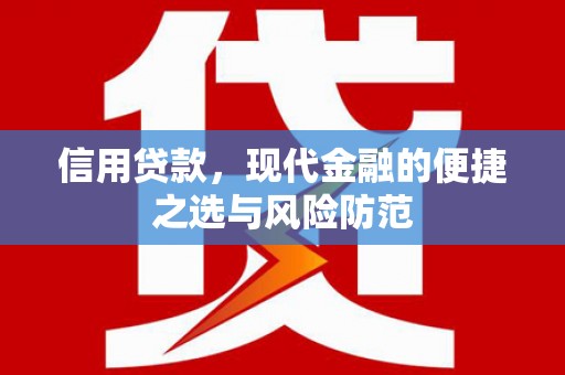 闵行信用贷款，现代金融的便捷之选与风险防范