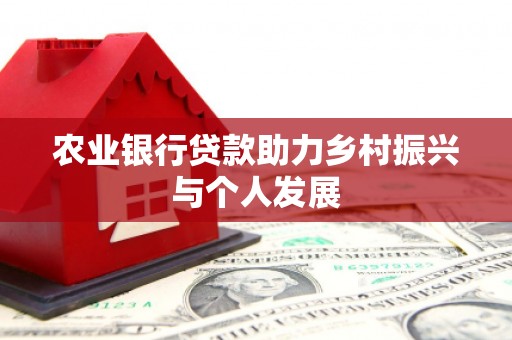 闵行农业银行贷款助力乡村振兴与个人发展