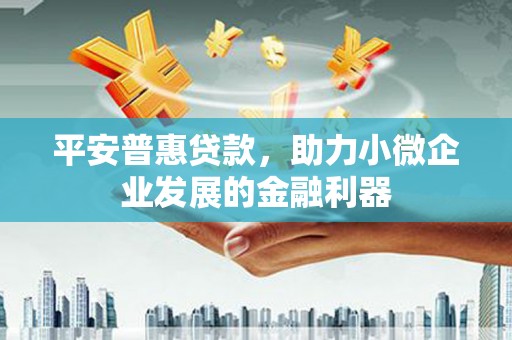 闵行平安普惠贷款，助力小微企业发展的金融利器