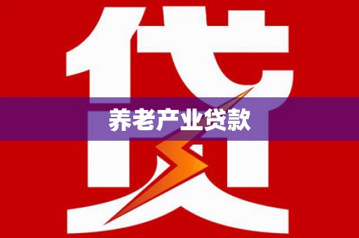 闵行养老产业贷款