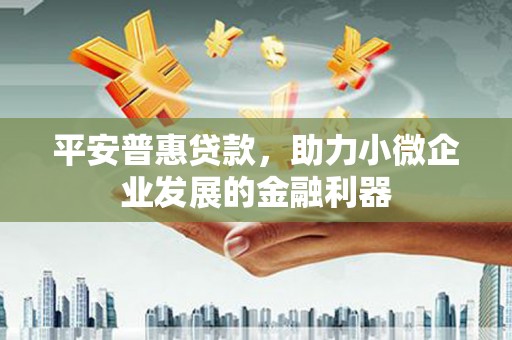 闵行平安普惠贷款，助力小微企业发展的金融利器