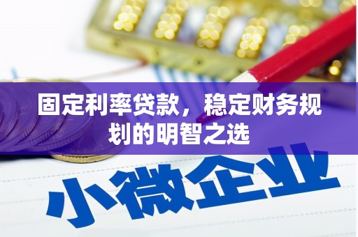闵行固定利率贷款，稳定财务规划的明智之选