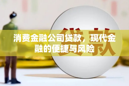 闵行消费金融公司贷款，现代金融的便捷与风险