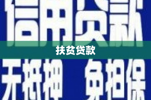闵行扶贫贷款
