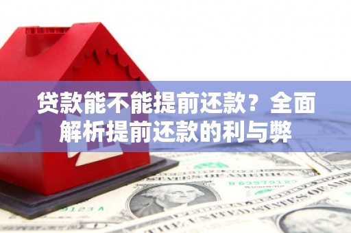 闵行贷款能不能提前还款？全面解析提前还款的利与弊