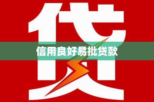 闵行信用良好易批贷款