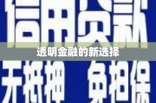 闵行透明金融的新选择